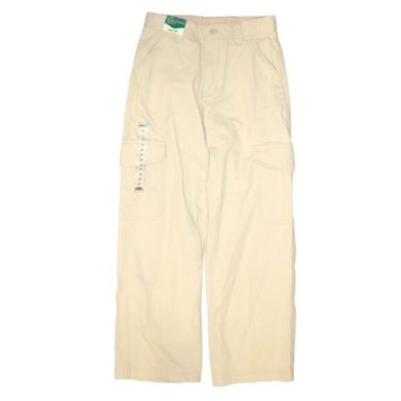 Old Navy Pants 12 Kids NWT Cargo Khaki Unisex Uniform Band School Neutral Basic - Picture 1 of 7